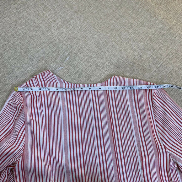 Crimson In Grace Striped Multicolored Oversized blouse relaxed sz small - Picture 6 of 10